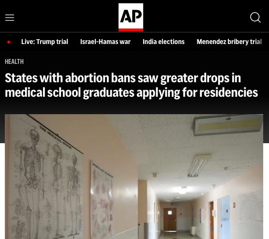 Tennessee families already struggle with access to healthcare due to @TNGOP neglect. Now the Republican abortion ban, which criminalizes doctors, is driving away future medical providers to states where it isn't a crime to care for a patient. apnews.com/article/aborti…