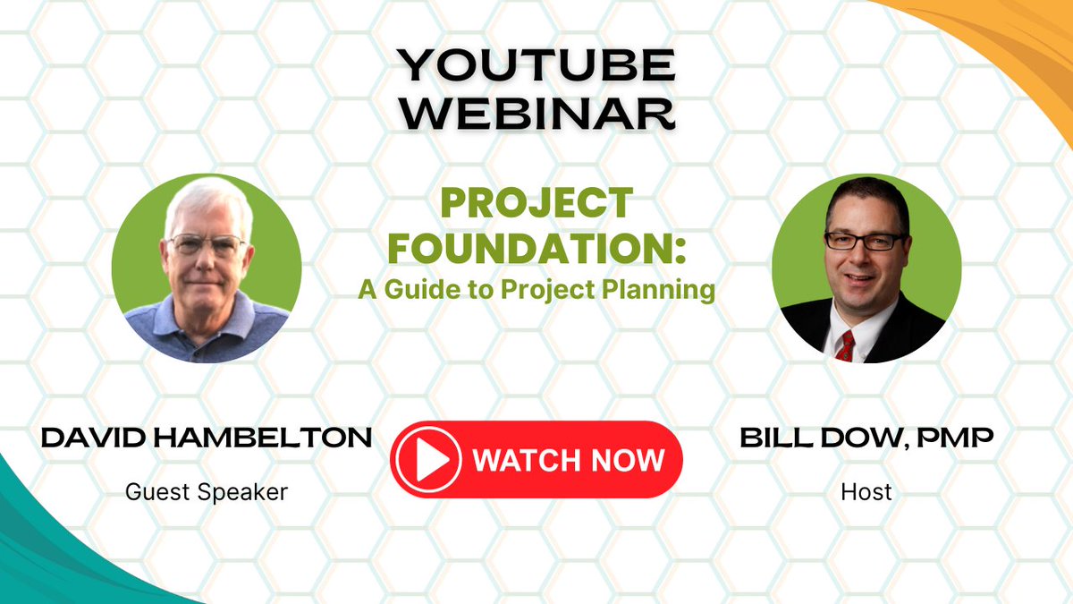 Ready to master the art of project planning? 📈
Join me in this exclusive webinar with David Hambelton as we dive into the essentials! 🚀🗓️
Link: youtu.be/co4f4qAEZc8
#ProjectPlanning #ExpertInsights