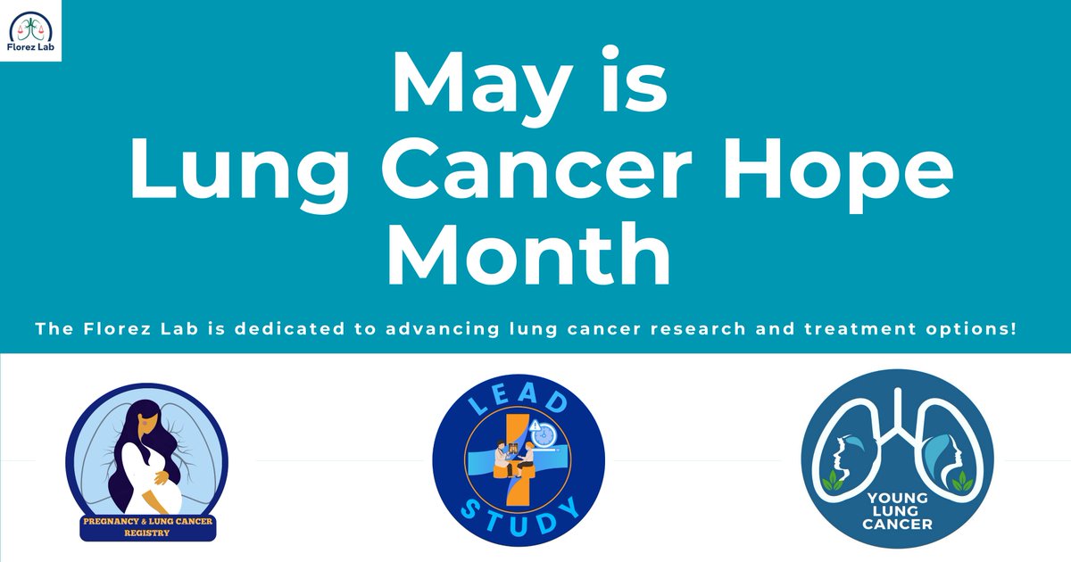 🫁May is Lung Cancer Hope Month❣️ 🫁The Florez Lab is dedicated to advancing #lungcancer research and treatment options‼️ #LungCancerHopeMonth #KeepHopeAlive #LungCancerAwareness #FlorezLab