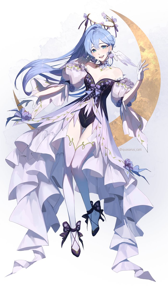 Bird of spring.

Robin brought spring on her moon-white wings. Her voice, like an angelic melody, awakened nature from sleep and warmed frozen hearts. 

Listen to Robin in Honkai: Star Rail! (hoyo.link/ek3hFQBL)
#hsr #honkai #Robin #RecordsofRobin #MillenniumIdol