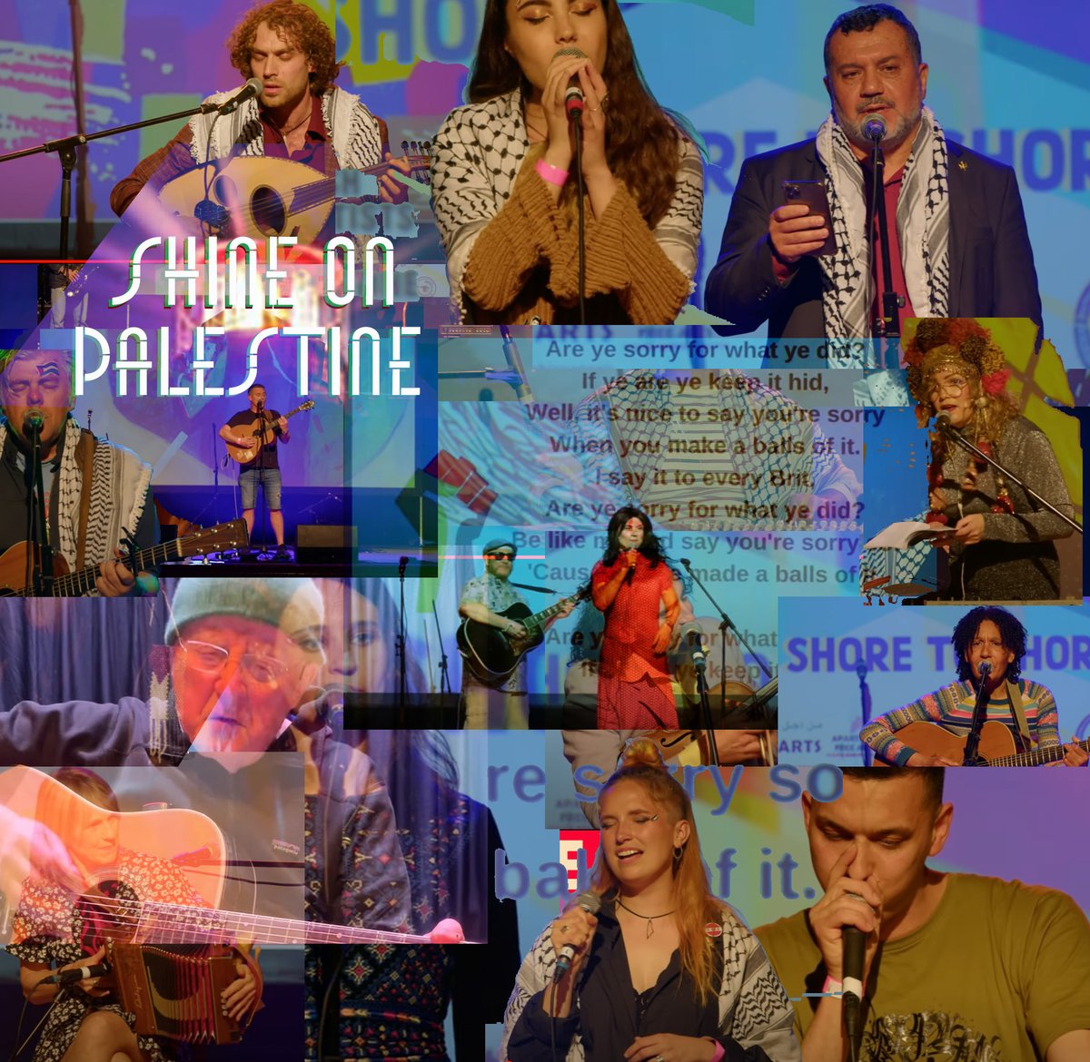 RumpusX's tweet image. Watching back Shine On Palestine Galway is good for the soul. youtube.com/@ApartheidFree… 
Donate via: idonate.ie/event/shineonp… 
Funds raised will go to UNWRA, Psychosocial Counselling Centre for Women (PSCCW), Al Haq, Al Mezan and direct support to artists in Gaza.
@ApartFreeArts