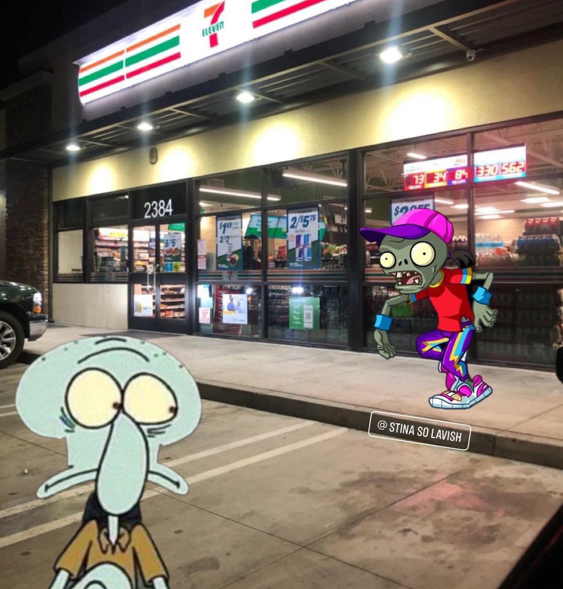 Me being scared to walk past the crackhead infront of 7/11