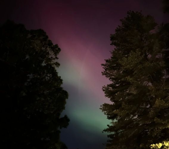 Wow, this is so cool! Did you catch the aurora borealis due to the geomagnetic storm these past few days? #auroraborealis #geomagneticstorm #nightskyshow #ilovenature #naturebeauty #ilovepurple #spirituallife #spirituality #cosmiclove