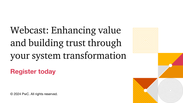 Join us for a panel discussion centered on achieving measurable value from new technology and the importance of addressing risks and controls early. Register today. #systemtransformation #compliance #ERP pwc.to/3K1QaKE