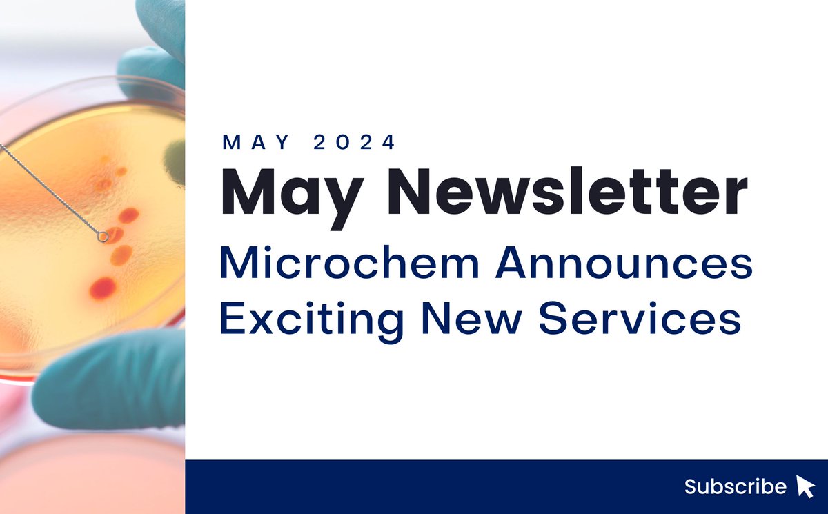 Microchem is announcing exciting new services this month! Sign up for our newsletter to be the first to know.

microchemlab.us3.list-manage.com/subscribe?u=40…