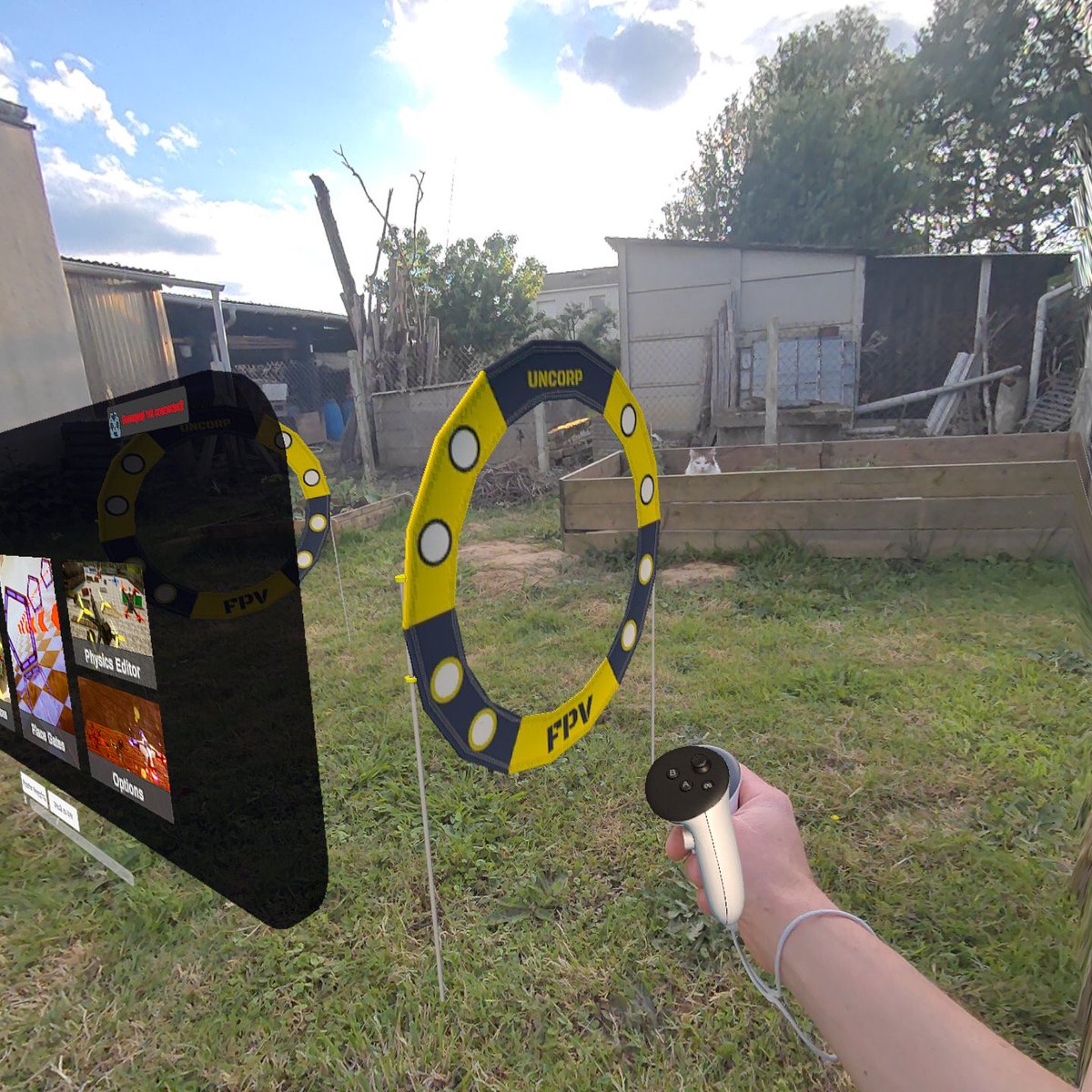 This is DVR Simulator in Mixed Reality on @MetaQuestVR 3. Note that the @Apple Vision Pro is also coming with the same features. #MixedReality #Drone #Simulator