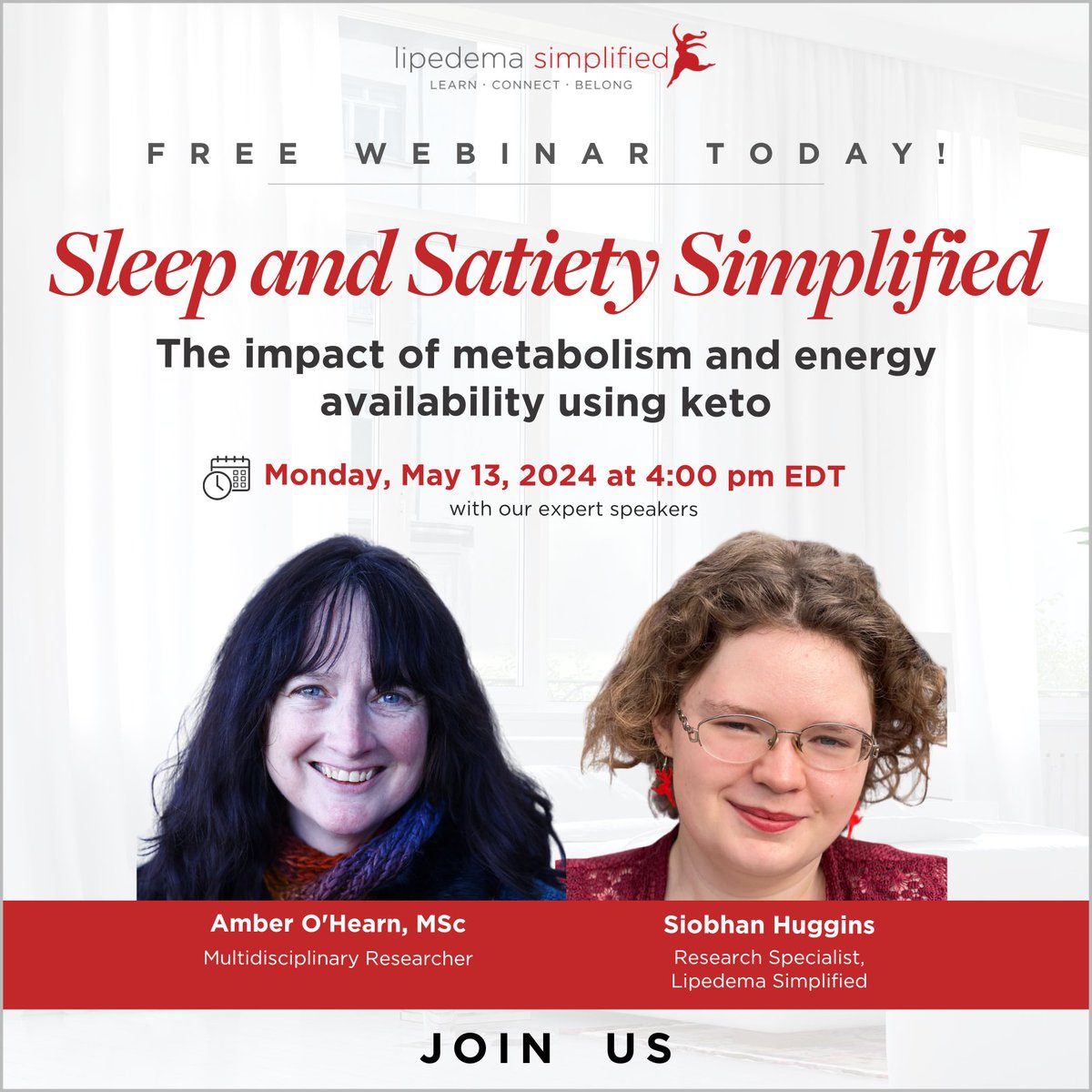 Come join us in a little under half an hour for.... @KetoCarnivore's 'Satiety and Sleep Simplified' webinar!
If you're not already aware of the link between sleep and satiety (and how ketogenic diets can impact this connection) you are in for a treat.
Please note that if you sign