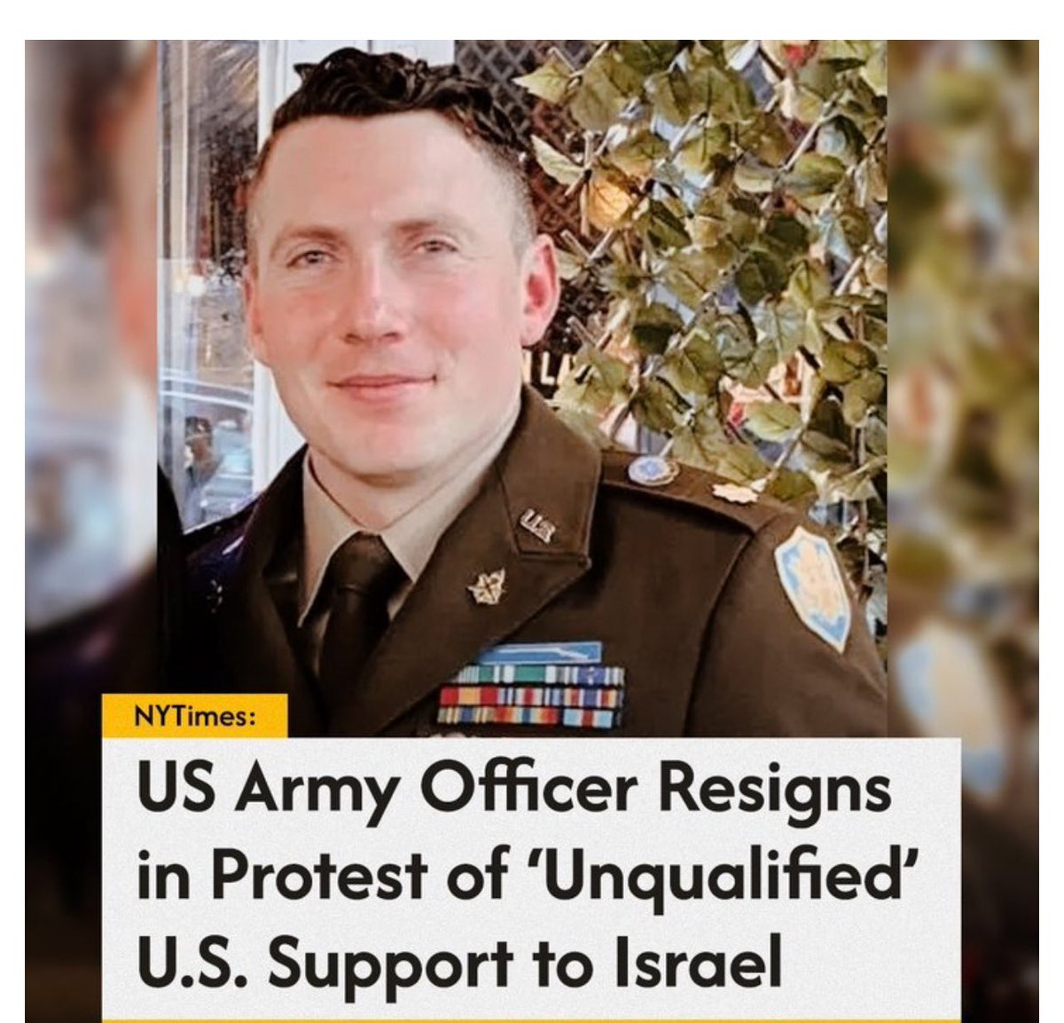 There is now a steady stream of govt resignations over Israel. Today it's Major Harrison Mann, former US military intel official. “At some point, you're either advancing a policy that enables the mass starvation of children, or you're not,' he said. Thank you Major Mann. May many…