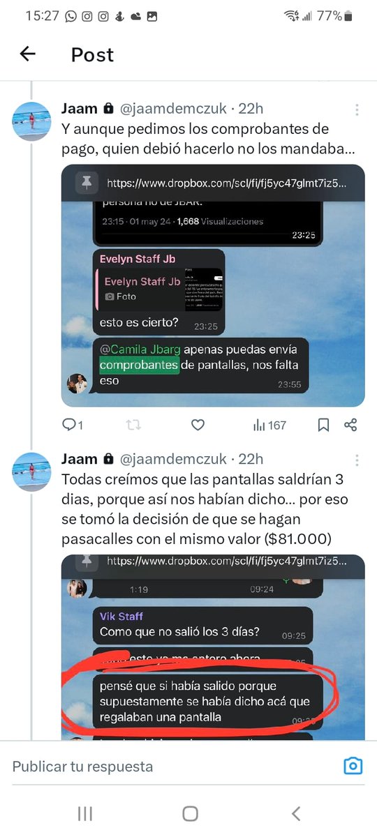dudujonas's tweet photo. @Camii_sraJonas @JenniQueirolo @EowynIthladin Buenas. Yamila salió a compartir todos sus comprobantes y Blabla pero las cuentas de lo que se encuentra en este hilo todavía no están claras 🙄 si todas podían acceder al mp todas son responsables. https://t.co/eYRplkuDjf