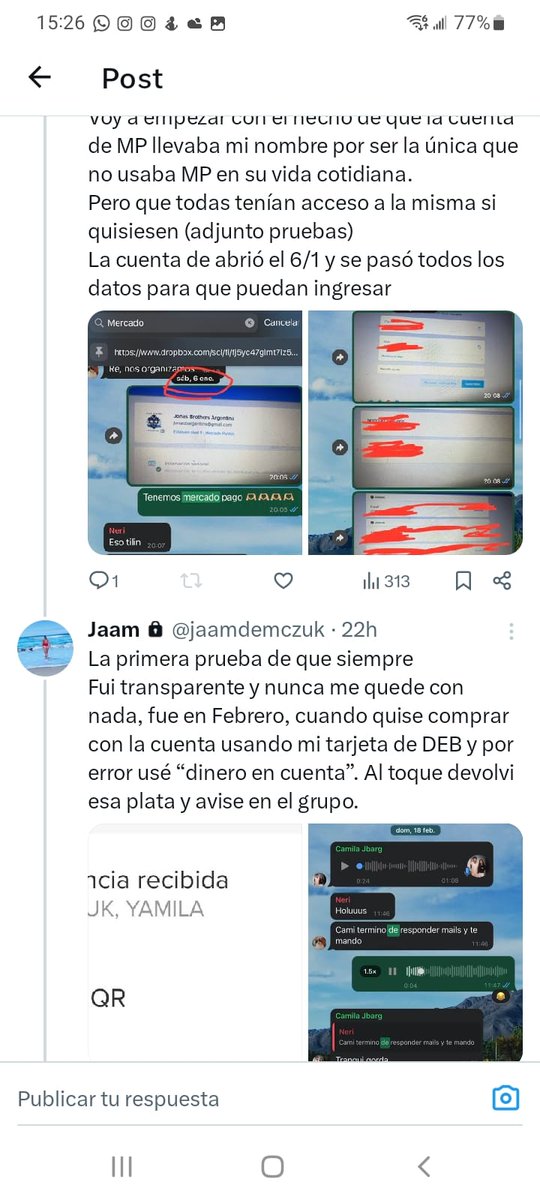 dudujonas's tweet photo. @Camii_sraJonas @JenniQueirolo @EowynIthladin Buenas. Yamila salió a compartir todos sus comprobantes y Blabla pero las cuentas de lo que se encuentra en este hilo todavía no están claras 🙄 si todas podían acceder al mp todas son responsables. https://t.co/eYRplkuDjf