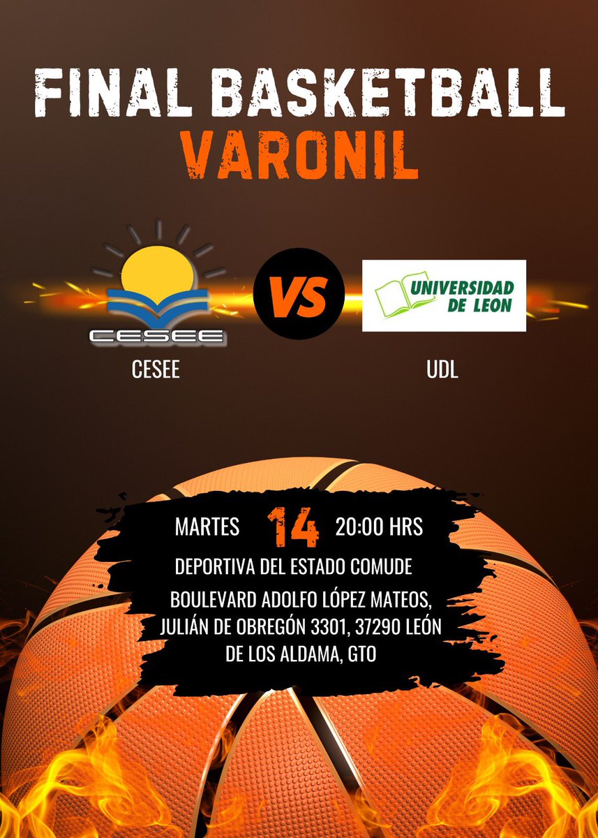 CeseeEF's tweet photo. Apoyemos a nuestro equipo de básquetbol varonil en la final. ¡Demostremos nuestro respaldo en cada jugada y celebremos juntos la victoria! 🏀⛹🏻

#todossomoscesee 
#vamoscesee 
#EducaciónFísica 
#CESEE #50añosformandoprofesionalesdelaeducacion https://t.co/dF2AOQWgU3