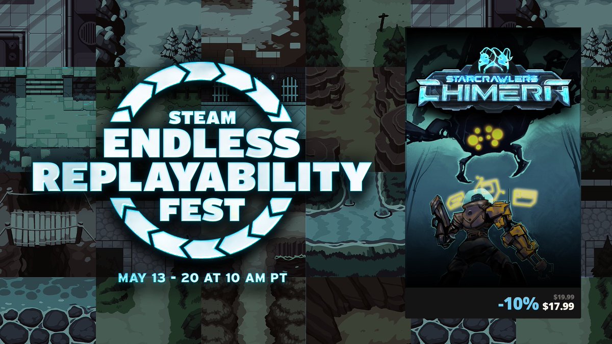 We are a part of <a href="/Steam/">Steam</a> #ReplayabilityFest this year!
Grab StarCrawlers Chimera for 10% off for yourself or for a friend. 🤖

Steam: store.steampowered.com/app/1487560/St…
#indiegame #IndieGameDev #REPLAY #dungeon #rpg #releaseday