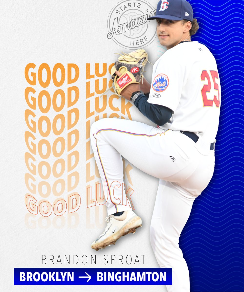 Best of luck to Brandon Sproat and Ryan Clifford as they move on to Binghamton. #AmazinStartsHere I #LGM I #milb