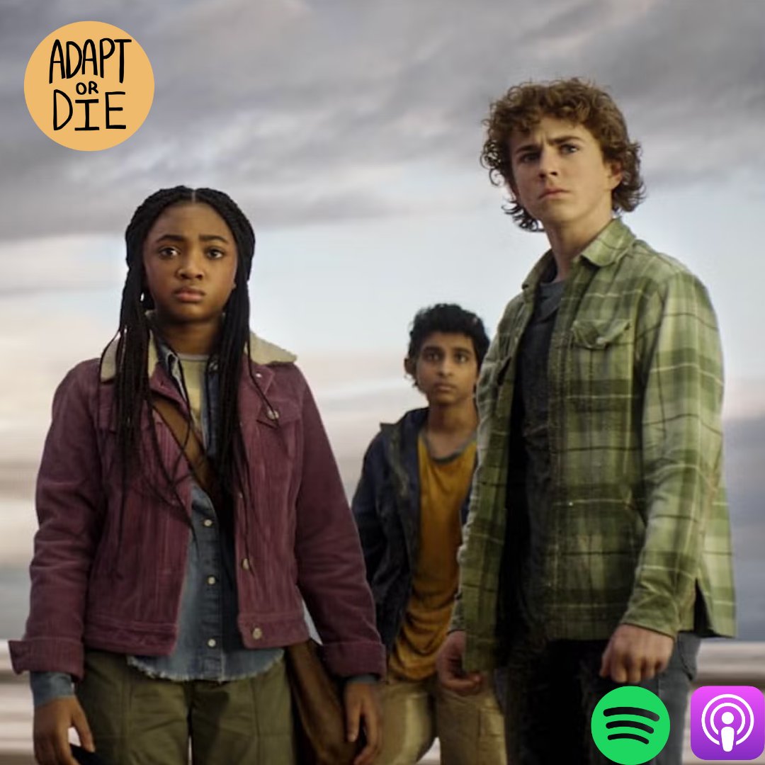 AdaptOrDie_pod's tweet photo. While the full show is still on hiatus, we're re-releasing our episode about PERCY JACKSON - with some new thoughts from KJ and Pippa about the Disney+ TV series! Give it a listen, demigods!

🍎- https://t.co/d6TYmJyJ7x
🟢- https://t.co/oTnXENimdI https://t.co/JB7IZeEWi8