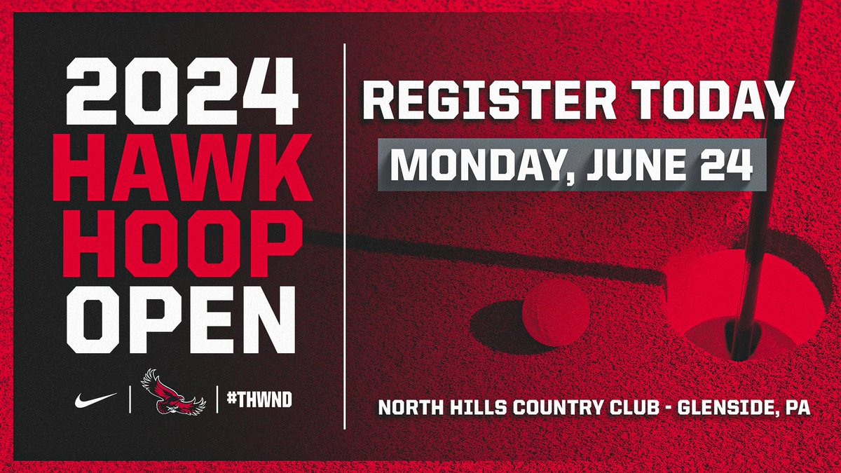 Hawk fans, join us for a great day on the greens at the 2024 Hawk Hoop Open on Monday, June 24 at North Hills Country Club. Click the link below to register and for sponsorship opportunities. #THWND 

🔗 sjuhawks.com/news/2024/4/22…