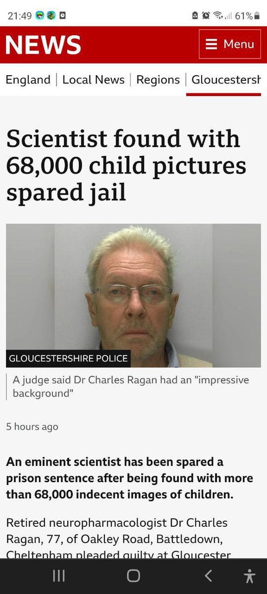 68,000 images of children, no prison sentence. ‘White lives matter stickers’ 2 year sentence You couldn’t make this crap up. The whole justice system is corrupt from the top to the bottom.