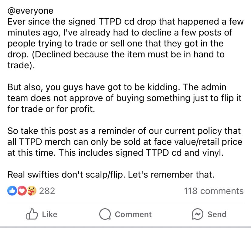 Just saw this on a Facebook group… can people stop fucking buying signed stuff to try to trade it for other things 😠