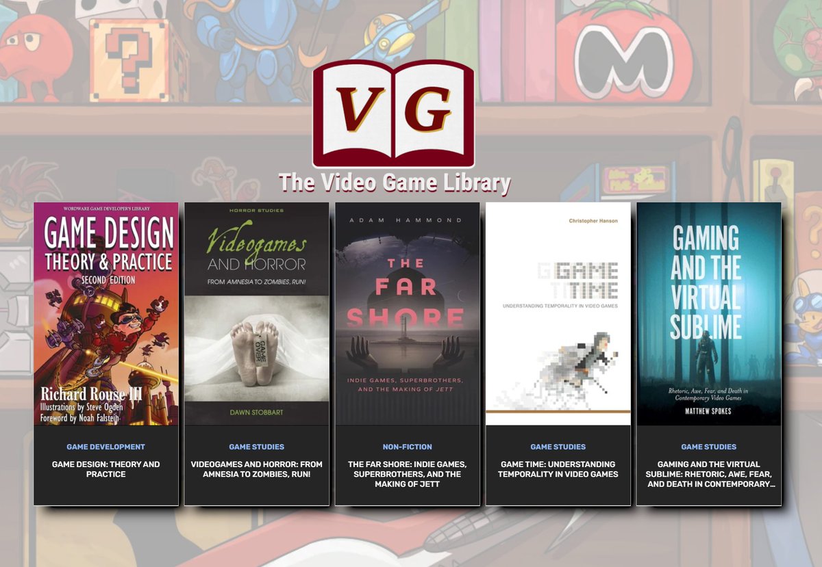 Some cool books newly catalogued today thanks to our great Discord community! ♥️🙏📚

If you want to chat about #VideoGame Books, come on by and join the fun! 

👉  discord.gg/4JqJUs2s2n  👈

#GameStudies #GameDev #Indie #Horror