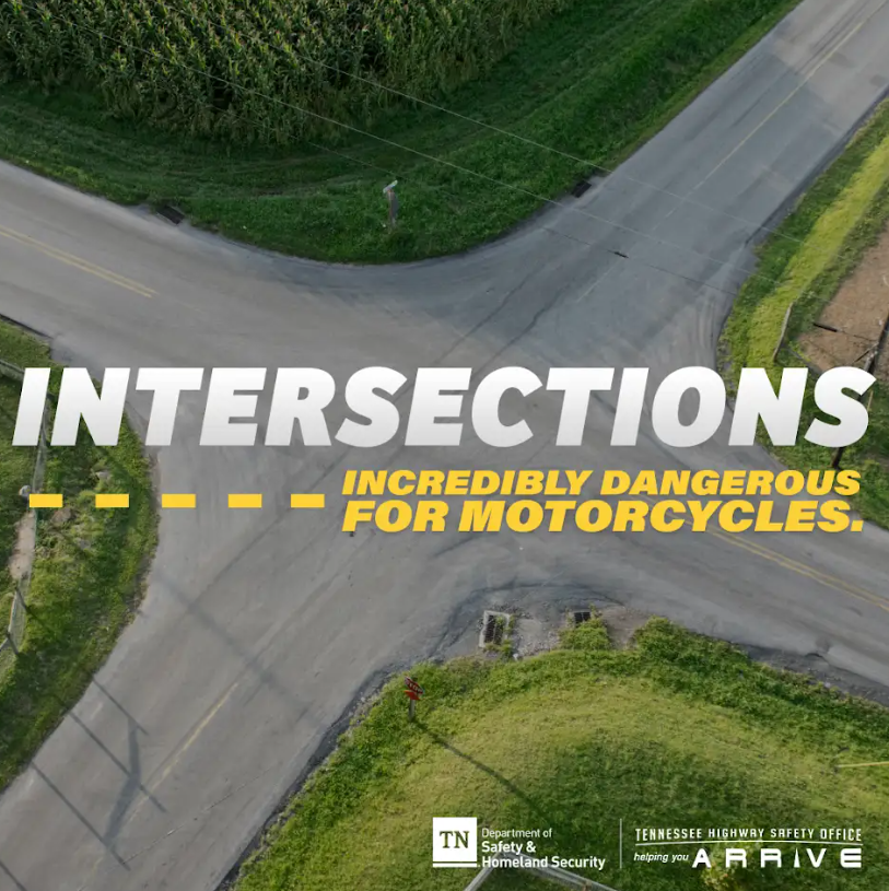 Wait until you can see around an obstruction before advancing — a motorcyclist could be thankful you did. #LookTwice