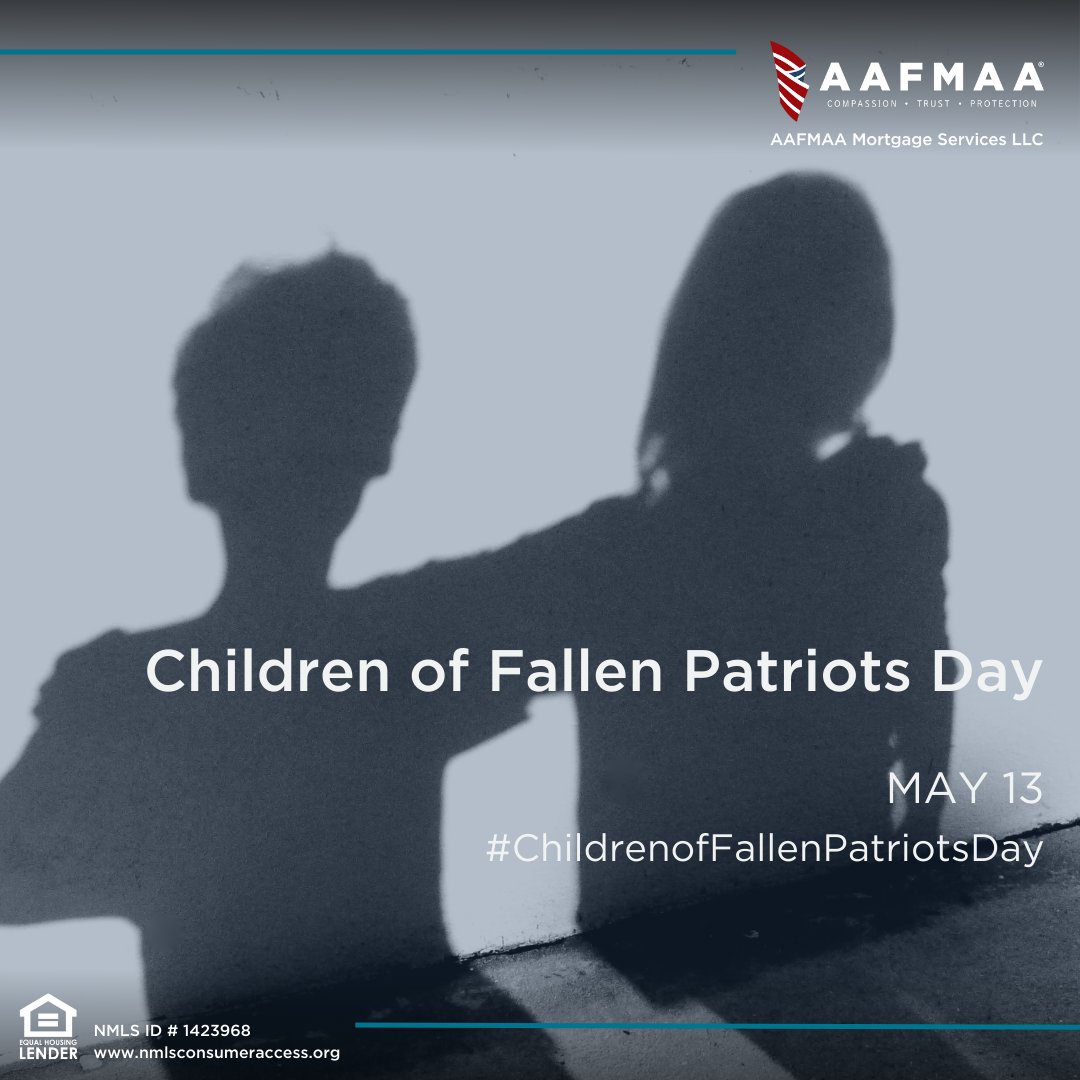 Let's take a moment today to thank and honor the children left behind by our fallen patriots. Let's ensure they know they're not alone and that their parent’s bravery will always be remembered.

#ChildrenofFallenPatriotsDay #SupportOurTroops #MilitaryAppreciationMonth
