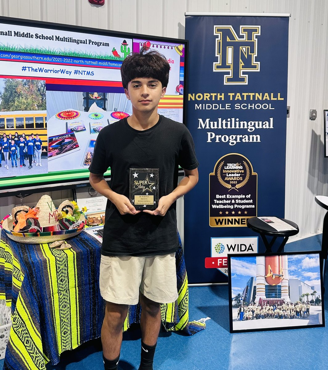 DRCLAUDIAMTZ1's tweet photo. Join me in congratulating the students pictured here for their outstanding performance on the ACCESS test! They received plaques for testing out and for most improved, while everyone who showed improvement was awarded a medal. #NTMSMultilingualProgram #TheWarriorWay 🏅🎉 https://t.co/jw1gdZLpYu