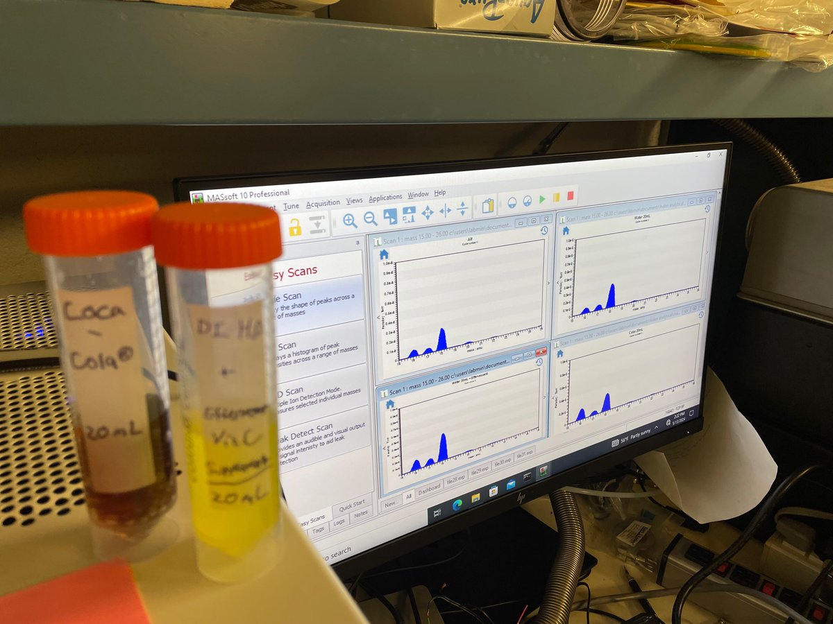 The "Why I love physics series":

Today in the lab we were testing Coca Cola with the mass spec :)