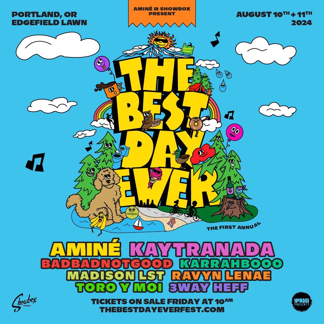 PORTLAND!!  🌹
THE BEST DAY EVER FEST! 
August 10th &amp; 11th .
U know how I’m comin I need the whole city to pop out 🧨
Go on thebestdayeverfest.com for the presale code!