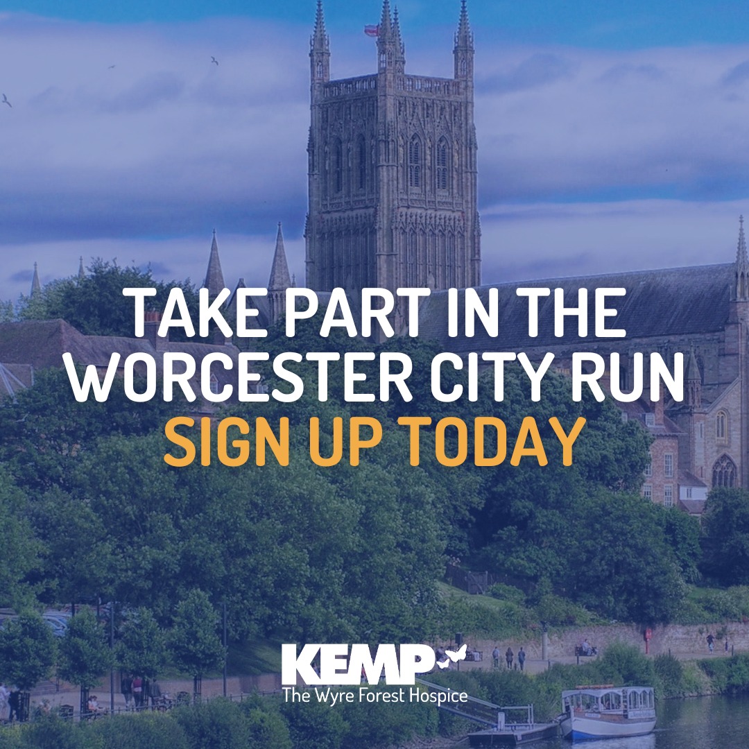 Register for Worcester City Run for FREE with a pledge to fundraise for KEMP Hospice 🧡🦋

Help us raise vital funds to support local people living with life-limiting illnesses across the Wyre Forest

🗓️ Sunday 15th September 2024

kemphospice.org.uk/worcester-city…

#worcestershirehour