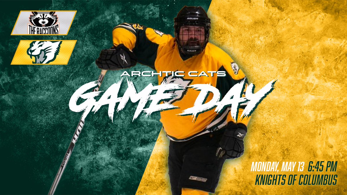 ArchticCats's tweet photo. 😼 CATS GAME DAY 😼
#ArchticCats look to string together 3-straight wins as they face The Raccoons tonight.
First 10 fans in the building will receive a free panini from our assistant captain Phil the Thrill!
#ScratchTheCompetition #PackKC
⏰ 6:45 MT
🏟️ Knights of Columbus https://t.co/CYWk7tvKXA