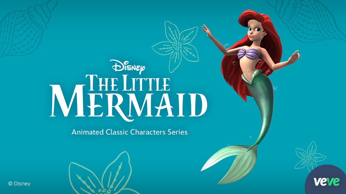 Relive the magic & venture under the sea with this exquisite digital collection of @Disney's The Little Mermaid characters from the 1989 animated film 🧜‍♀️🦀🐠🐚 Drops on Sun, 19th May at 8AM PT! go.veve.me/3yigY6F
