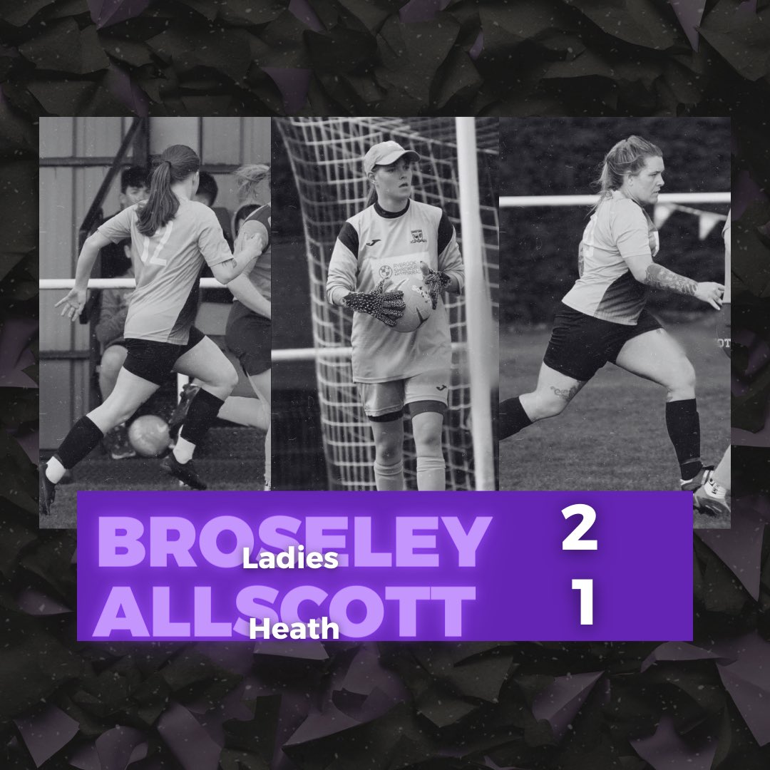 MATCH RESULTS 

Our first evening game of the season and we come out with the 3 points. 

Brilliant battle from the ladies and a 2-1 win over Allscott !