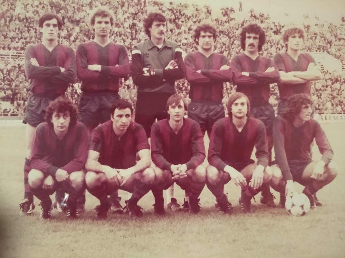 #LevanteUD 1980/81. Gómez, Latorre, Barrie, Lorant, Palmer, Agustín. Pousada, Floro-Garrido, Cruyff, Herencia, Campuzano.