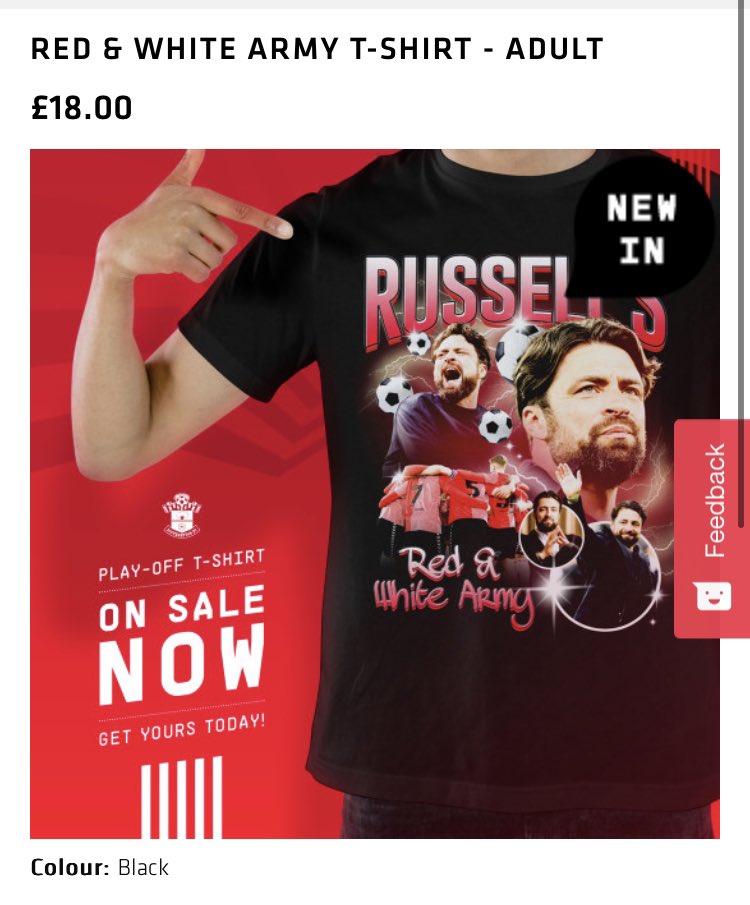_AlexOliva_'s tweet photo. Whats up babe? You havent worn your Russell Martin’s red and white army special edition play-off shirt #SaintsFC https://t.co/ce2VDMAdKY