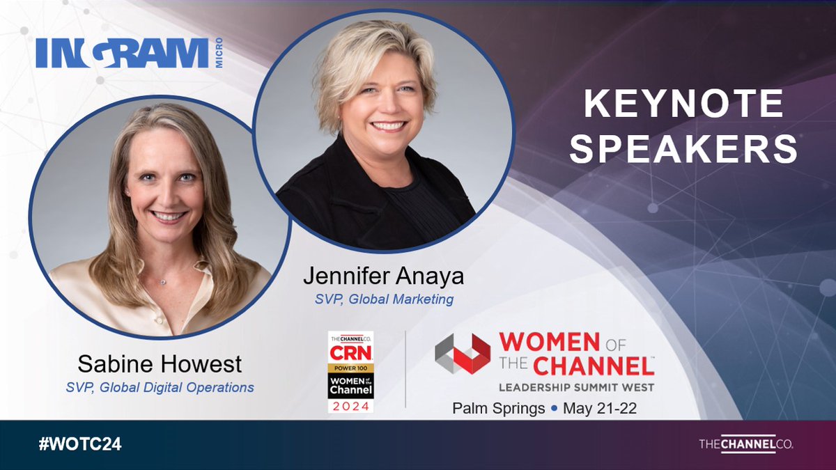 Join Jennifer Anaya and Sabine Howest at this year’s #WOTC24 as they share what they’ve learned from leading through transformative change at scale.

Learn more: bit.ly/3wFLTJu

#IngramMicro