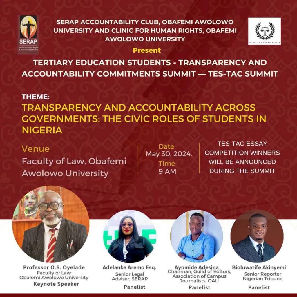 The awaited TES-TAC Summit is almost here! Get ready to witness the groundbreaking convergence of students who'll be revolutionizing the landscape of governance in Nigeria! OAU students, register now to reserve your spot at this pivotal event👇 shorturl.at/HJNX5