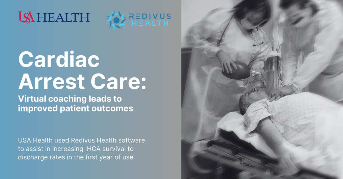 Check out the poster by Kristen Noles of  @usaunivhospital at @TheIHI Patient Safety Congress about how Redivus software & Code Blue team process improvements increased IHCA patient survival to discharge rates from 20.9% to 26.5% in 1st year. #IHIcongress #patientsafety
