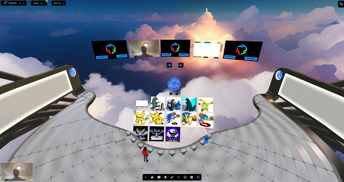 gabrieljbaker's tweet photo. We are making an insanely good AI-powered meeting experience in @frame_vr. This will be a spectacular way for people to come together and use generative AI together, and to have an evolving AI agent as a new teammate. Release in a few weeks. #OpenAI https://t.co/rrLXBbdKSo
