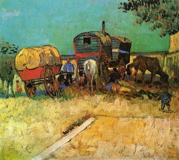 🎨Vincent van Gogh 1853-90 Dutch artist “Encampment of Gypsies with Caravans” #Art #paintings #painting #VanGogh @duckylemon @mervalls @MaryBroderson @Rebeka80721106 @albertopetro2 @peac4love @paoloigna1 @GerberArancio @neblaruz @marmelyr @JohnLee90252472 @ampomata @JimBeattie18