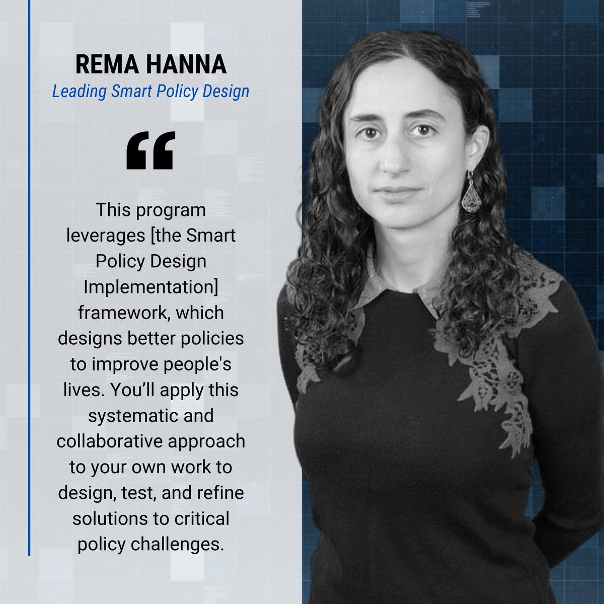 🎧 Learn about @Kennedy_School's executive #education program, 'Leading Smart #Policy Design,' from the Faculty Chair + HDSI Faculty Affiliate @rema_nadeem: youtube.com/watch?v=C-OH3N… 📸 Follow the HDSI on Instagram: instagram.com/thehdsi/