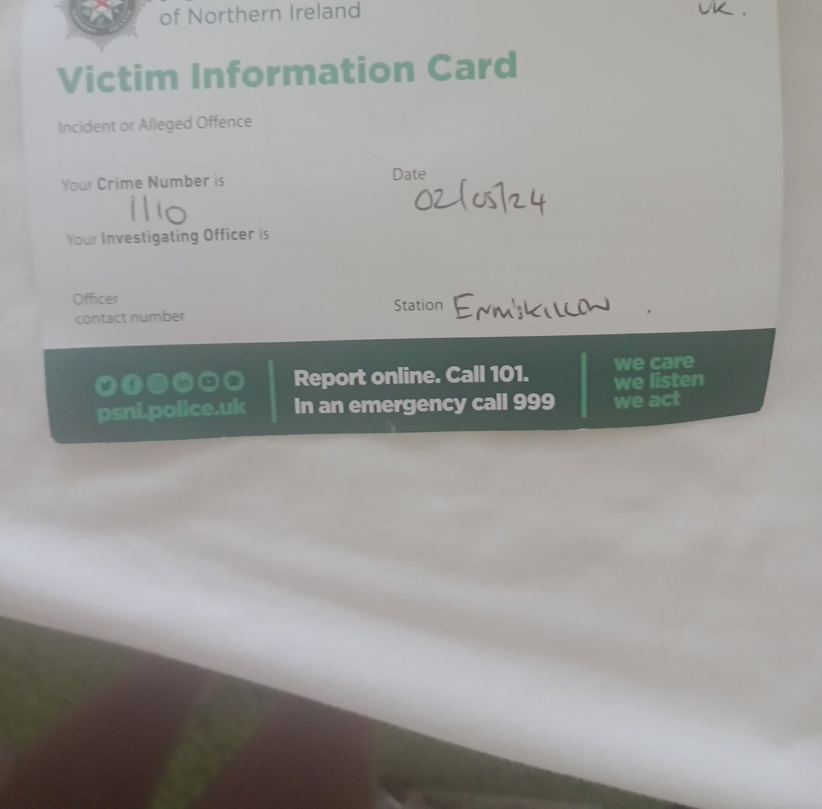 Joancorrigan1's tweet image. Just a heads up @ChiefConPSNI , #JonBoutcher.

I&apos;ve a statutory &amp;amp; legal right to have my statement taken by one of your staff on criminal concealment of abuse. Committed by  #westerntrust employees.
Four of your staff were approached.
All made excuses
That&apos;s called corruption 1/3