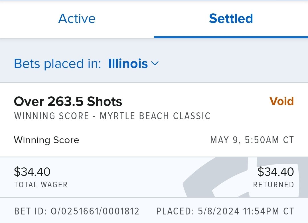 Chris_Scroggin's tweet photo. @FDSportsbook @joohyungkim0621 How about you pay the Wells Fargo bets first? Illegal business practice changing all the bet slips to Myrtle Beach Classic. I talked to an agent and all they did was void it. Would have been a loss if I didn't catch it #shady #mobtactics https://t.co/T8GayALHVc