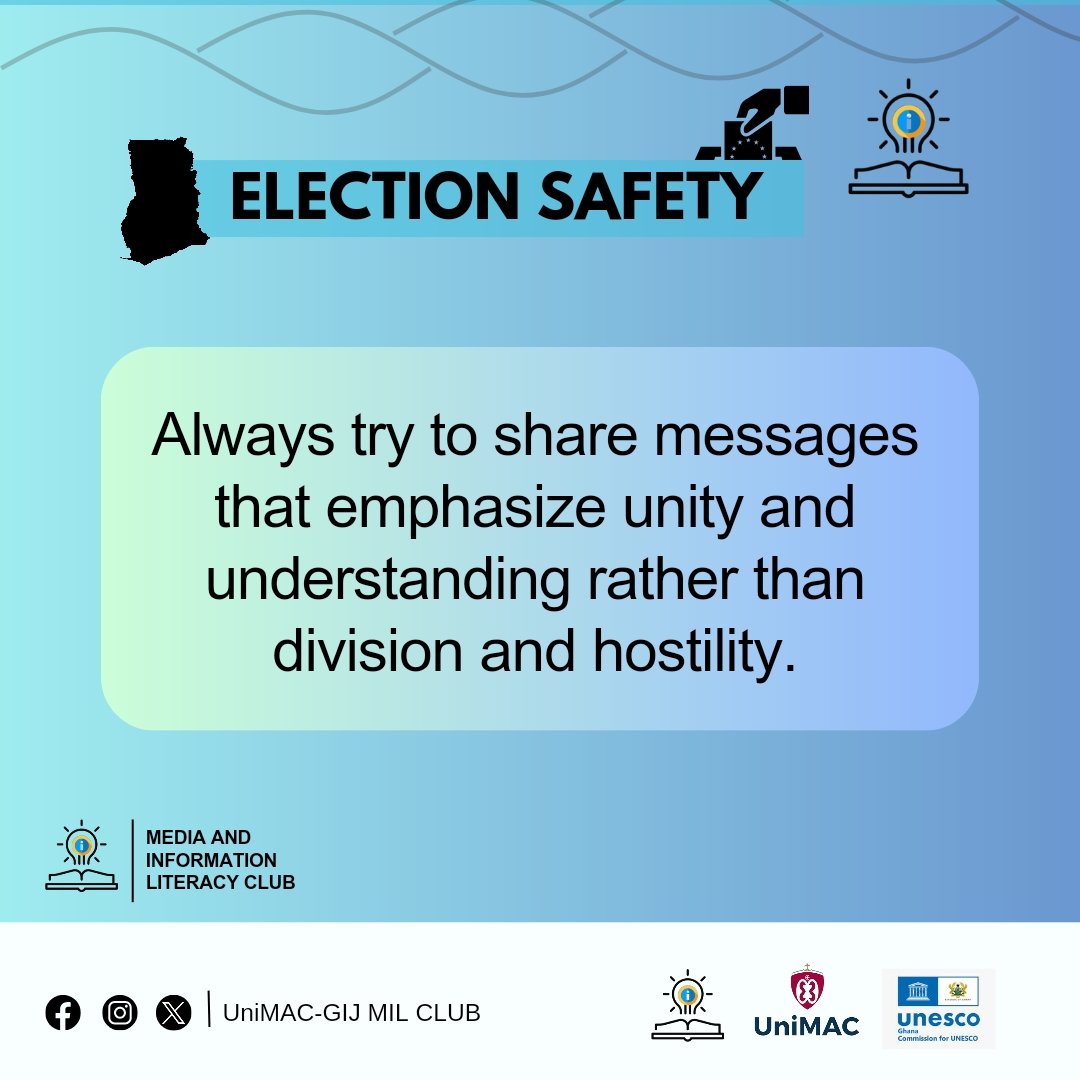 As the elections keep gathering momentum, let's try to share messages that promotes peace to help maintain democracy. #UNIMACIJMILCUB #promotingmilforall #electionsafety
