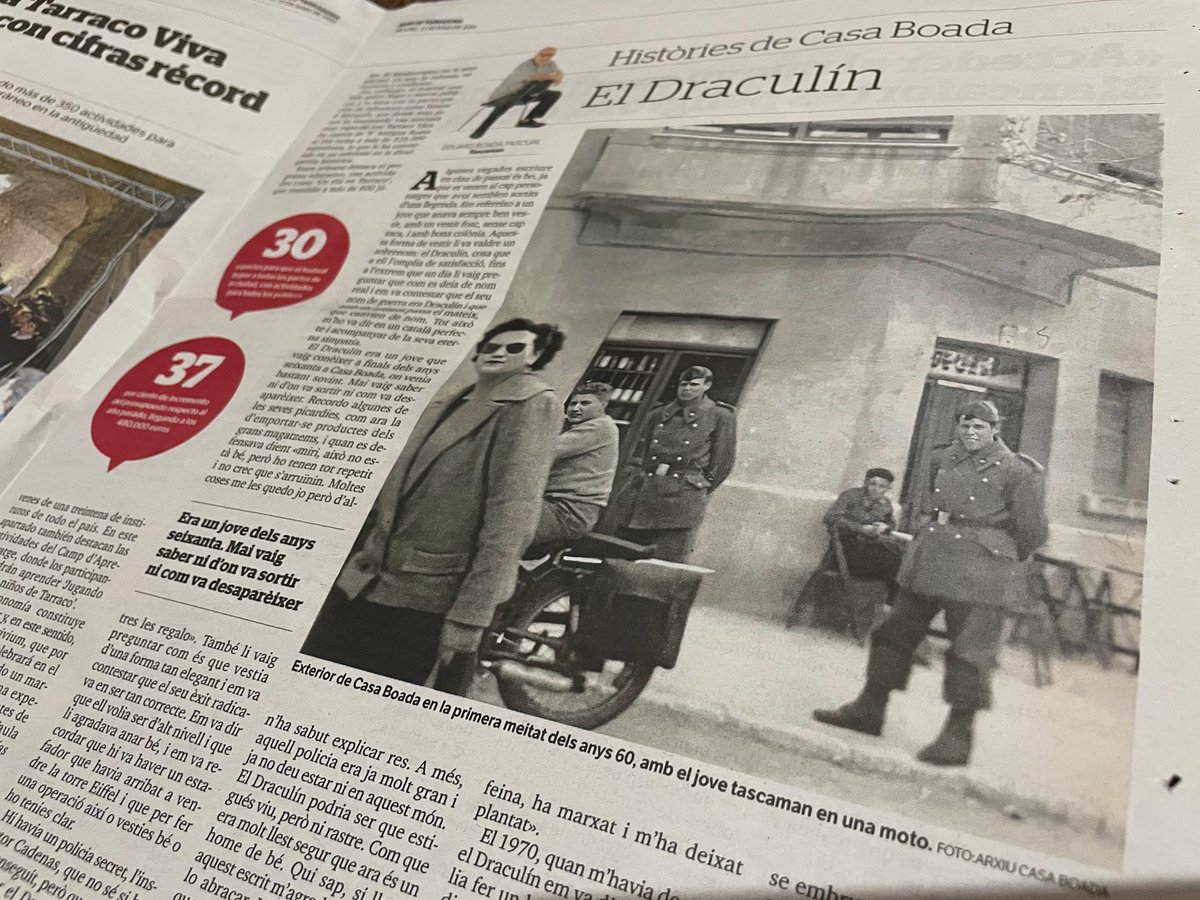 eduardboada's tweet image. Vau sentir a parlar del Draculín? 
“Alguns cops l’inspector Cadenas i el Draculín coincidien a la barra de #CasaBoada.”
#HistòriesdeCasaBoada #Tarragona @diaridtarragona
🗞️diaridetarragona.com/google-amp/tar…