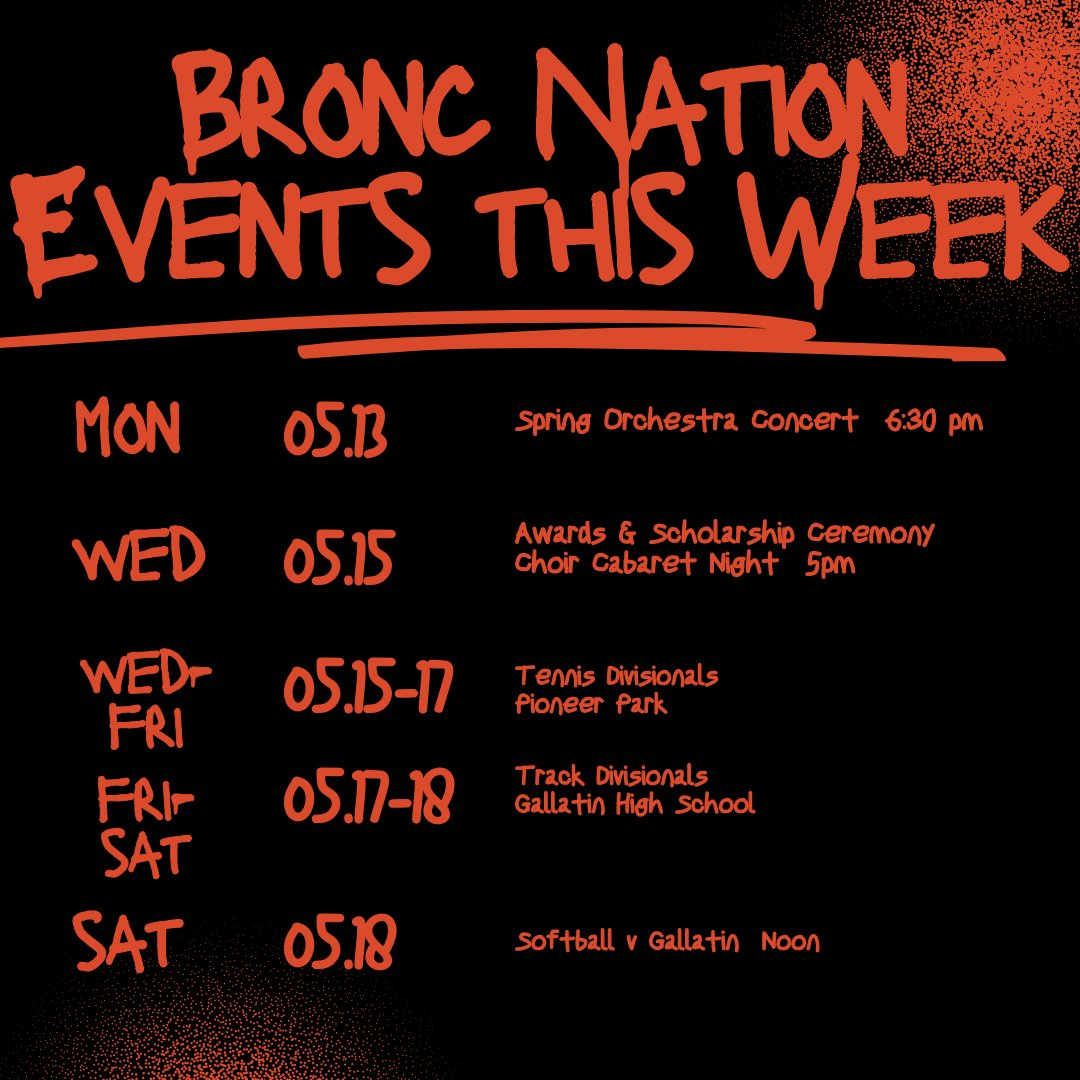 Here's what is going on this week in Bronc Nation!