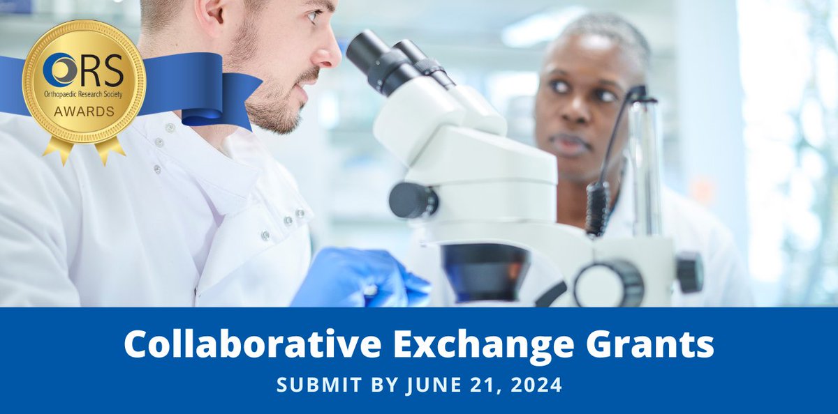 Now accepting applications for the ORS Collaborative Exchange Grants. This award provides investigators at any career stage an opportunity to earn up to $5,000 and visit a research lab for the purpose of collaboration and knowledge exchange. Learn more: bit.ly/44mc0RJ