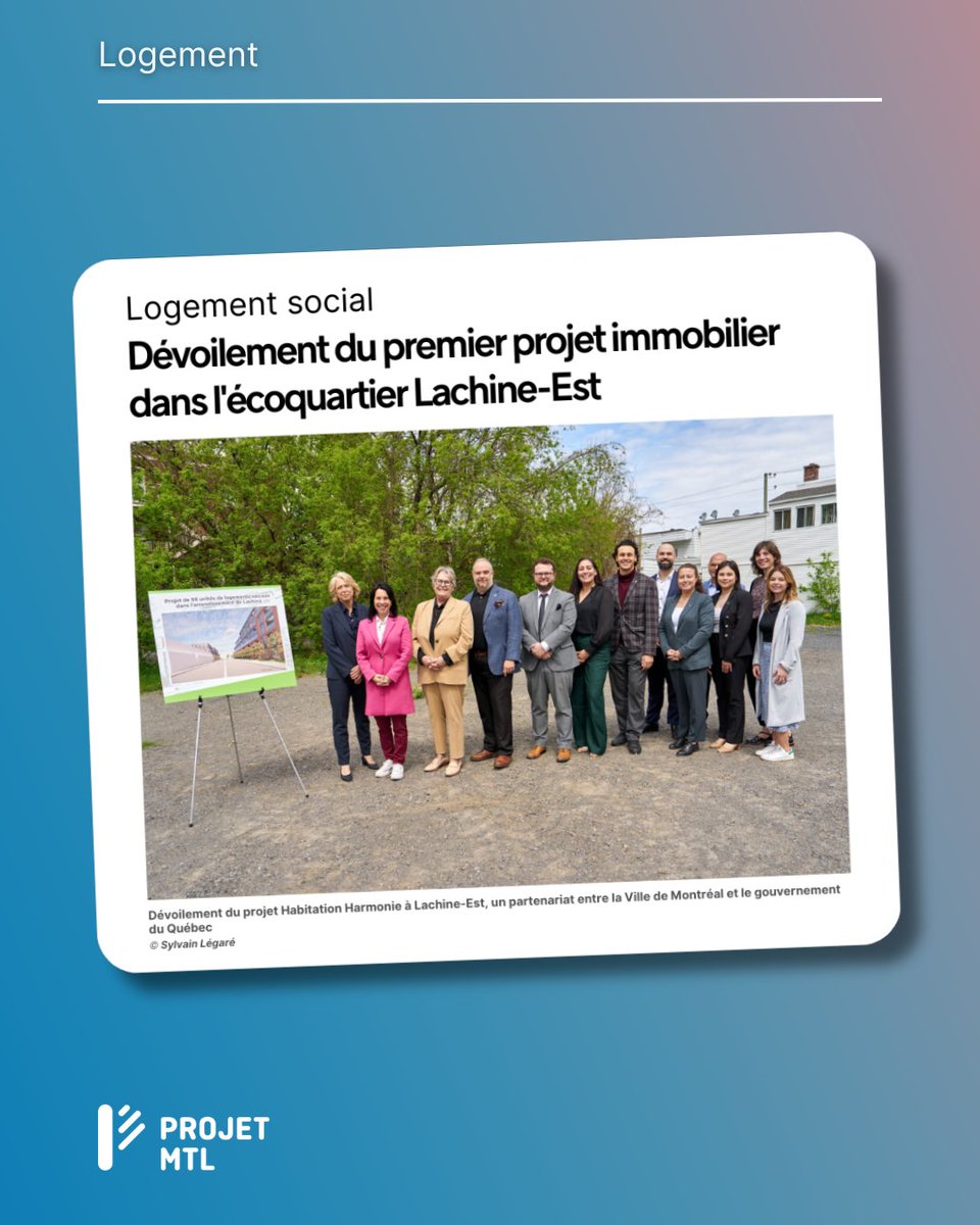 En collaboration avec Québec, la Ville de Montréal a annoncé le premier grand projet immobilier dans l'écoquartier Lachine-Est. Ce projet inclut près de 600 unités, avec 94 logements sociaux, aidant à combattre la crise du logement. 🏗️ #Polmtl