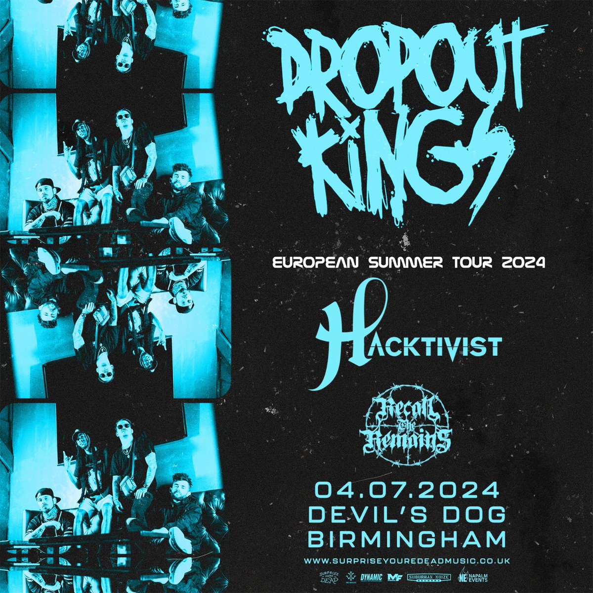 We'll be supporting dropout kings and hacktivist when their European tour rolls into Birmingham. Get in touch for tickets 🤙