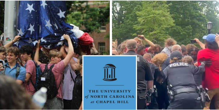 The pro-Hamas mob accomplished something no one else could - got the DEI department at UNC shut down! 'UNC eliminates DEI funding, reroutes money to public safety after Gaza camp violence' What are the odds they saw that coming? thepostmillennial.com/new-unc-elimin…