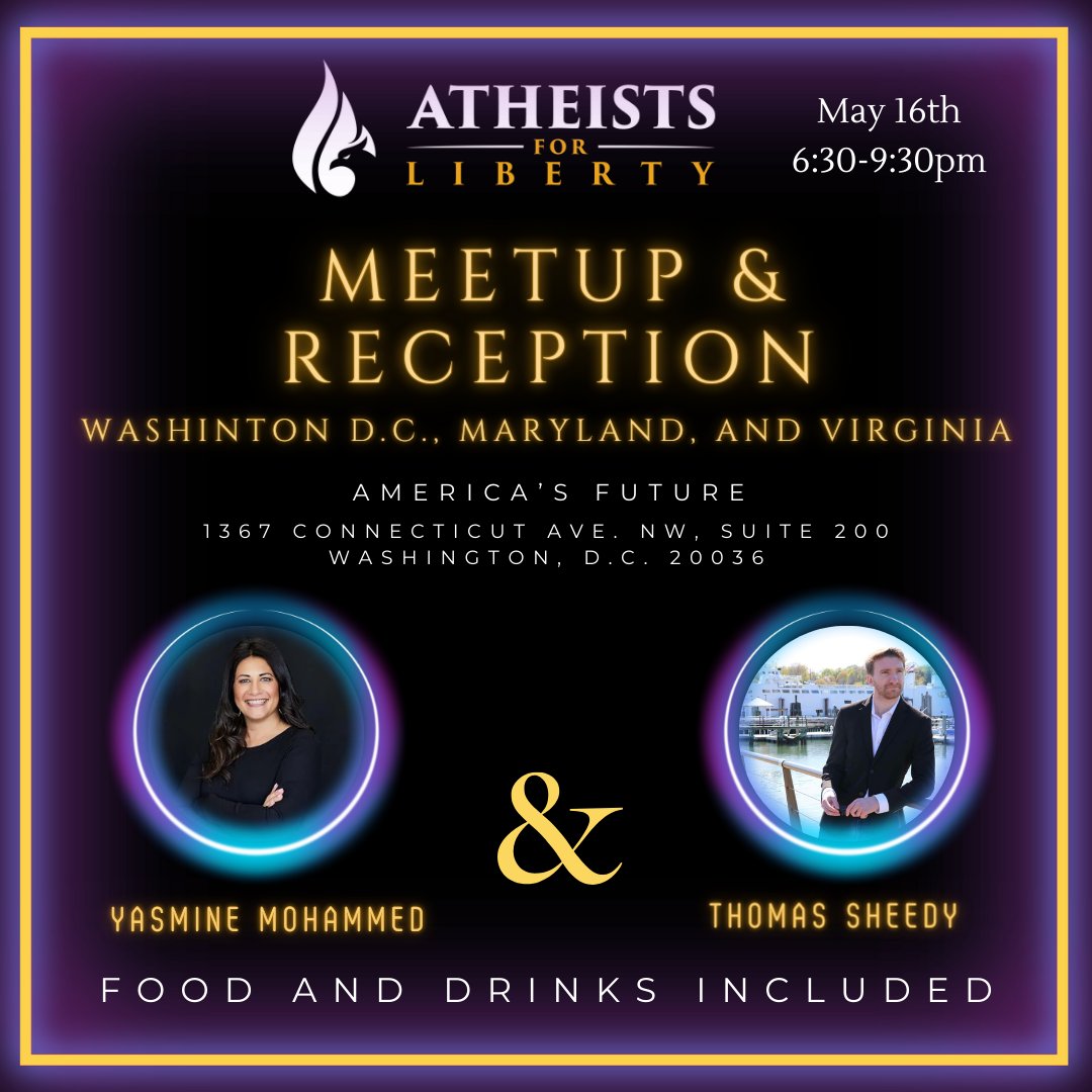 Join us on Thursday May 16th at 6:30 PM for a FREE Meetup & Reception in our nation's capital (Washington DC). Speakers include @YasMohammedxx & @sheedythom. Food and drinks included! RSVP via the link below and you'll later be emailed with more details: purplepass.com/#288904