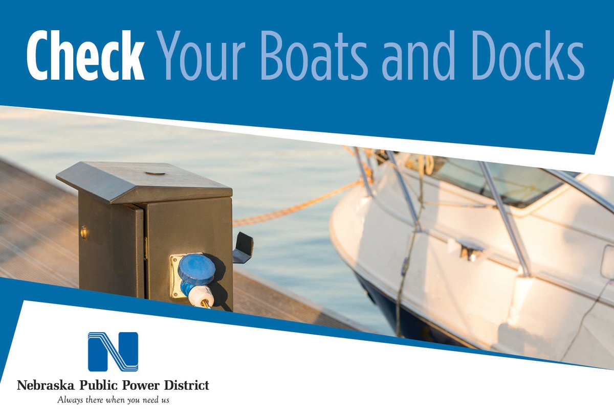 Many swimmers and boaters place themselves in danger by swimming near electric-powered docks. Prevent a tragedy by ensuring proper installation and maintenance of electrical equipment on docks and on boats. #NPPD